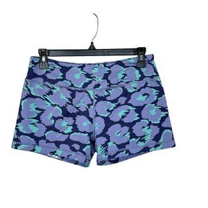 IAB MFG SZ 10 Large Yoga Shorts Camo Elastic Waist Stretch Compression Womens